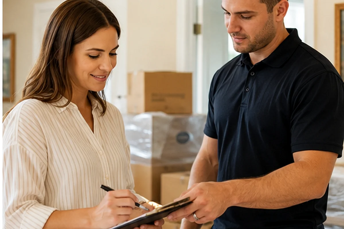 Jacksonville customer completing a final moving delivery walkthrough